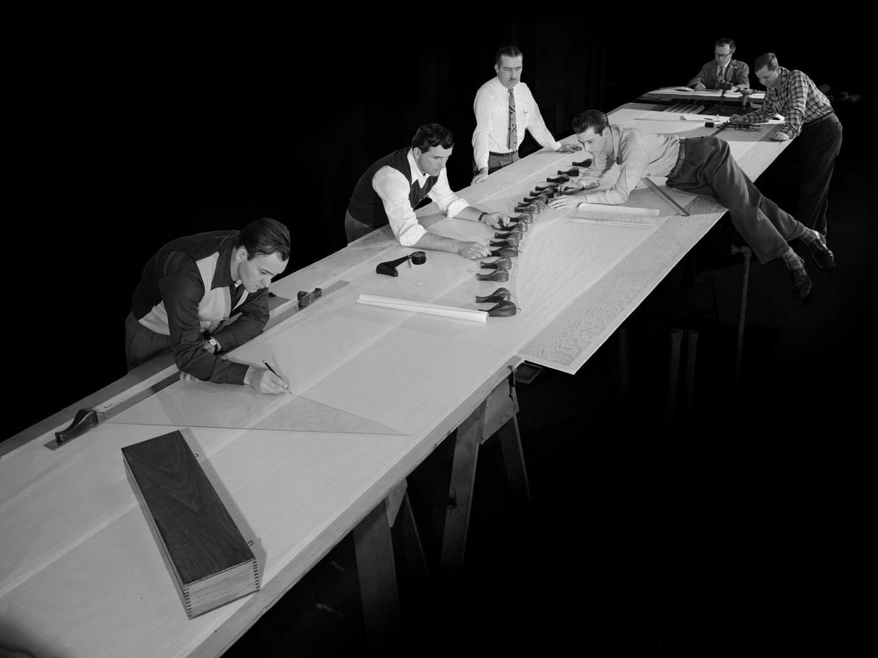 NASA engineers and draftsmen 1960s